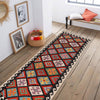 Handmade Multi Kilim Geometric 10' Runner