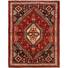 Shirazi Area Rug Handmade Red Medallion 4x7 ft