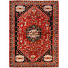 Shirazi Area Rug Handmade Red Medallion 5x8 ft