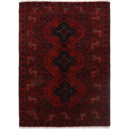 Khal Mohammadi Rug Handmade Red 3x5 ft