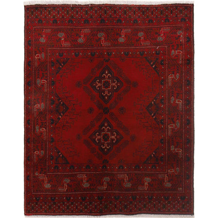Khal Mohammadi Rug Handmade Red 3x5 ft