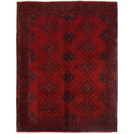 Khal Mohammadi Rug Handmade Red 4x7 ft