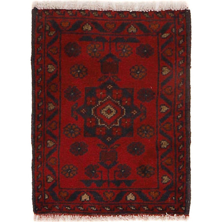 Handmade Wool Doormat Red Floral