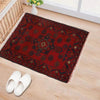 Handmade Wool Doormat Red Floral