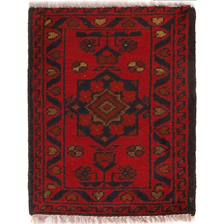 Handmade Wool Doormat Red Floral