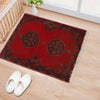 Handmade Wool Doormat Red Floral