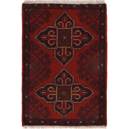 Handmade Wool Doormat Red Floral