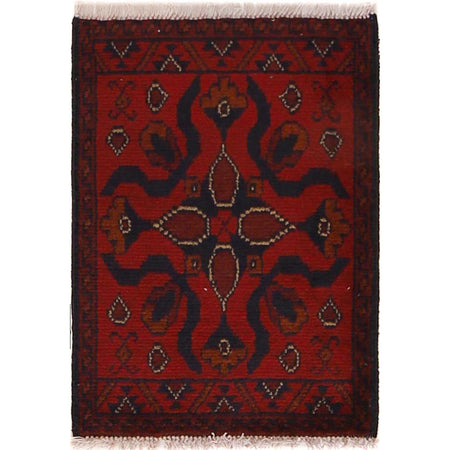 Handmade Wool Doormat Red Floral