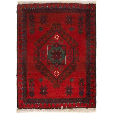 Handmade Wool Doormat Red Floral