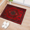 Handmade Wool Doormat Red Floral