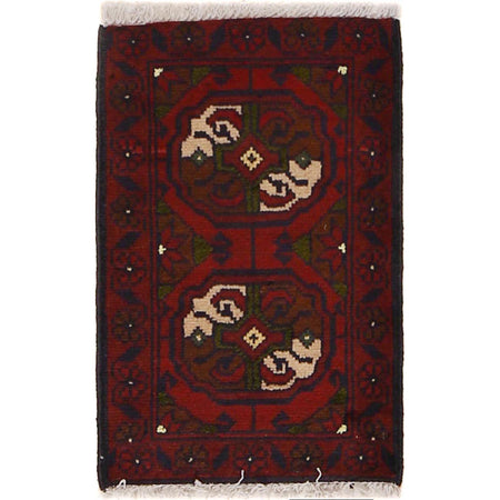 Handmade Wool Doormat Red Floral