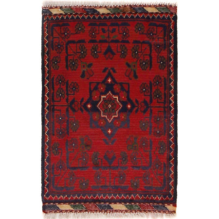 Handmade Wool Doormat Red Floral