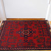 Handmade Wool Doormat Red Floral