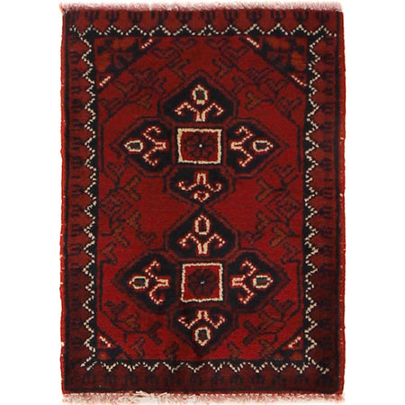 Handmade Wool Doormat Red Floral