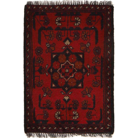 Handmade Wool Doormat Red Floral