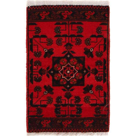 Handmade Wool Doormat Red Floral