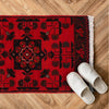 Handmade Wool Doormat Red Floral
