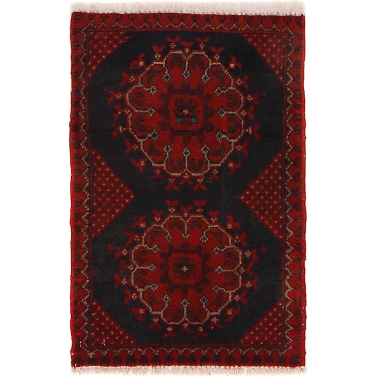 Handmade Wool Doormat Red Floral