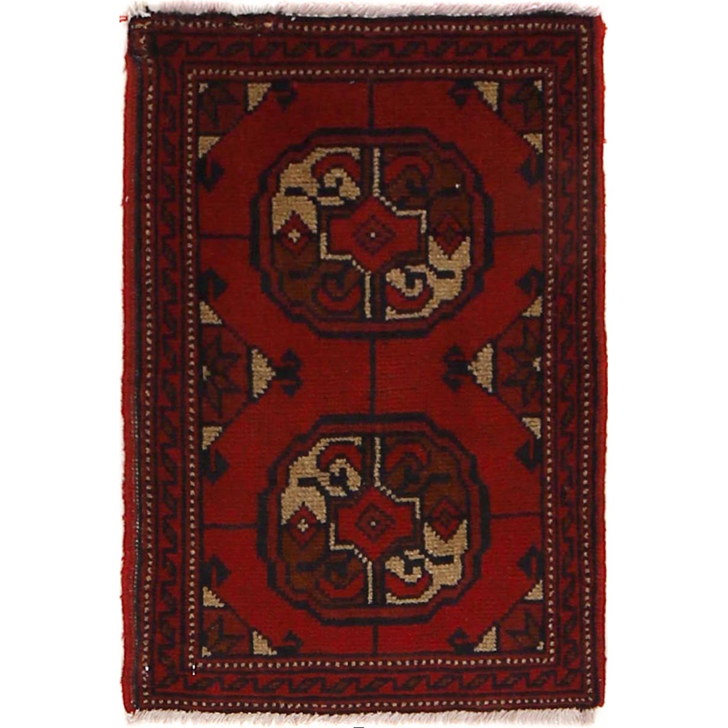 Handmade Wool Doormat Red Floral