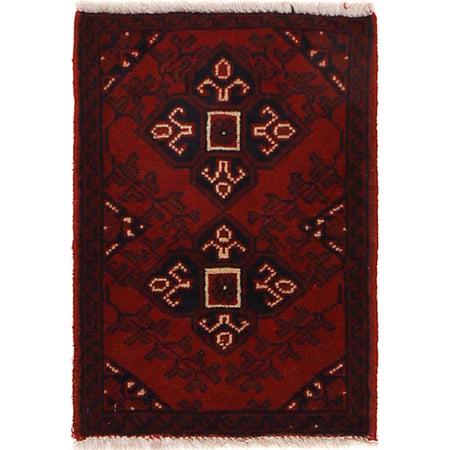 Handmade Wool Doormat Red Floral
