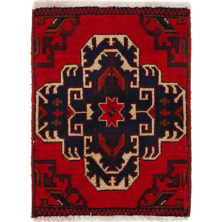 Handmade Wool Doormat Red Floral