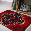 Handmade Wool Doormat Red Floral
