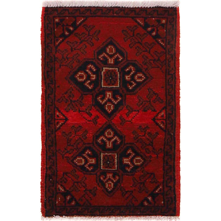 Handmade Wool Doormat Red Floral