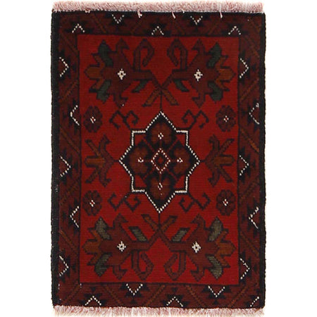 Handmade Wool Doormat Red Floral