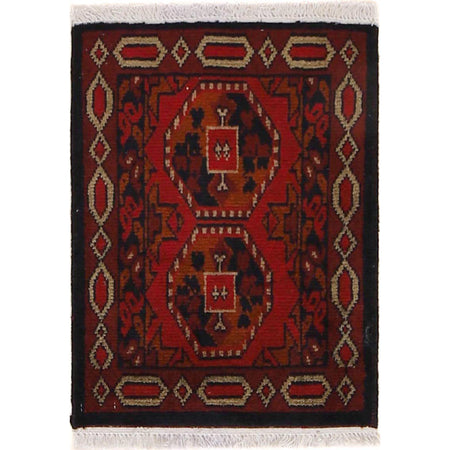 Handmade Wool Doormat Red Floral