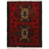 Handmade Wool Doormat Red Geometric