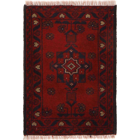 Handmade Wool Doormat Red Floral