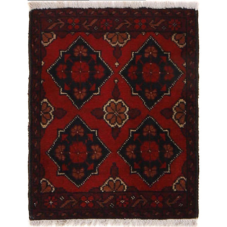 Handmade Wool Doormat Red Floral