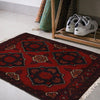 Handmade Wool Doormat Red Floral