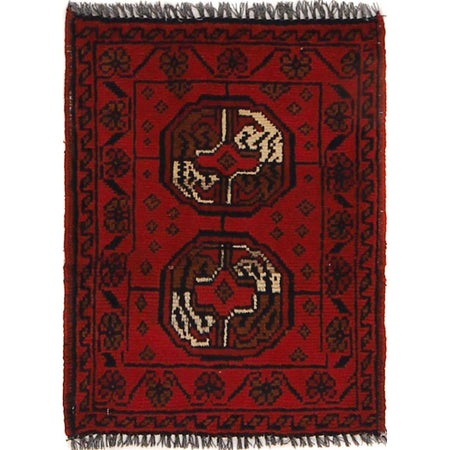 Handmade Wool Doormat Red Floral