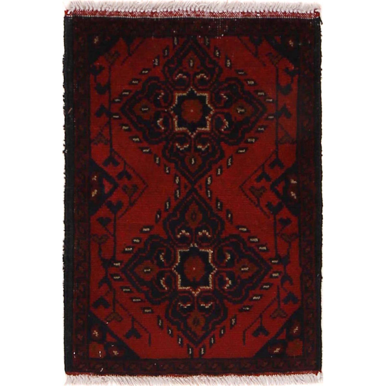 Handmade Wool Doormat Red Floral
