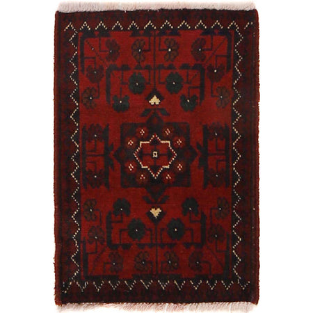 Handmade Wool Doormat Red Floral