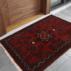 Handmade Wool Doormat Red Floral