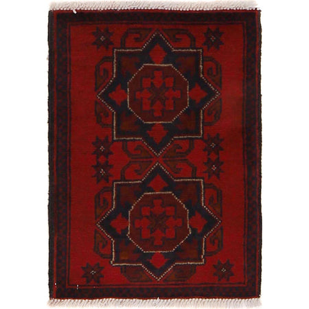 Handmade Wool Doormat Red Floral