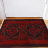Handmade Wool Doormat Red Floral