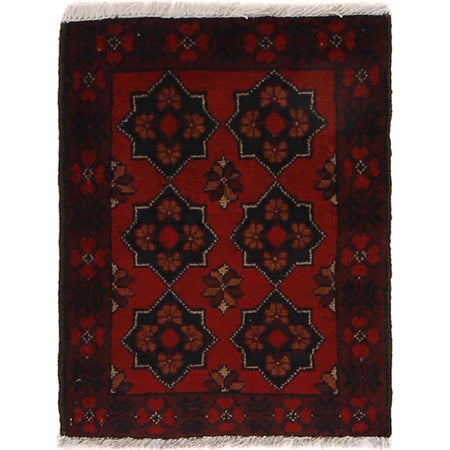 Handmade Wool Doormat Red Floral