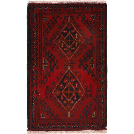 Handmade Wool Doormat Red Floral