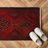 Handmade Wool Doormat Red Floral