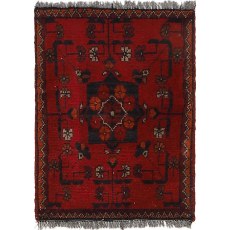Handmade Wool Doormat Red Floral