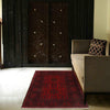 Khal Mohammadi Rug Handmade Red 3x5 ft