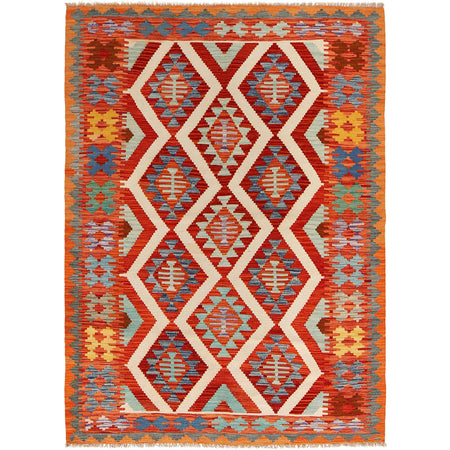 Handmade Multi Kilim Geometric 4x7 ft