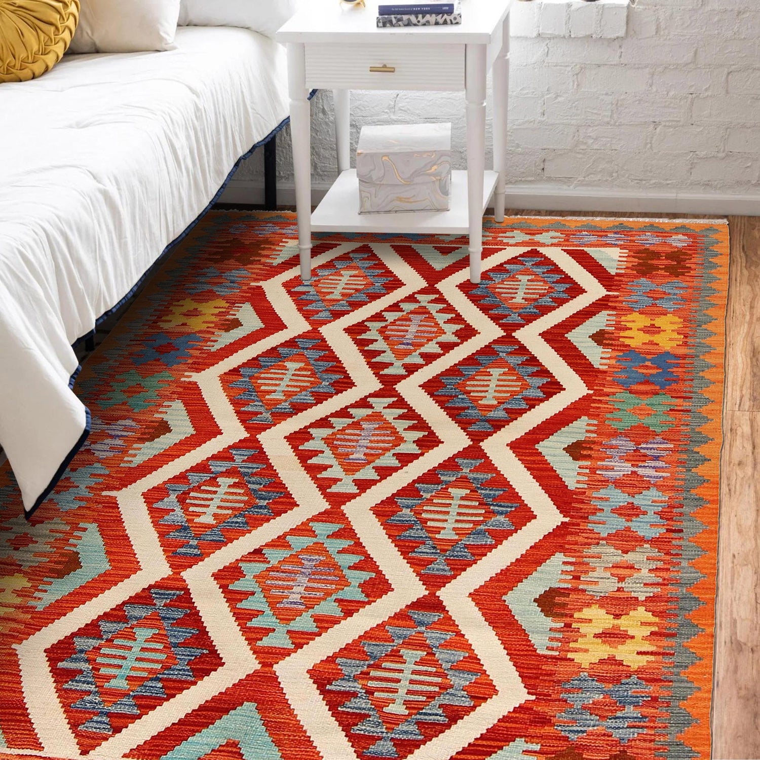 Handmade Multi Kilim Geometric 4x7 ft