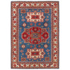 Kazak Rug Handmade Blue Medallion 7x10 ft