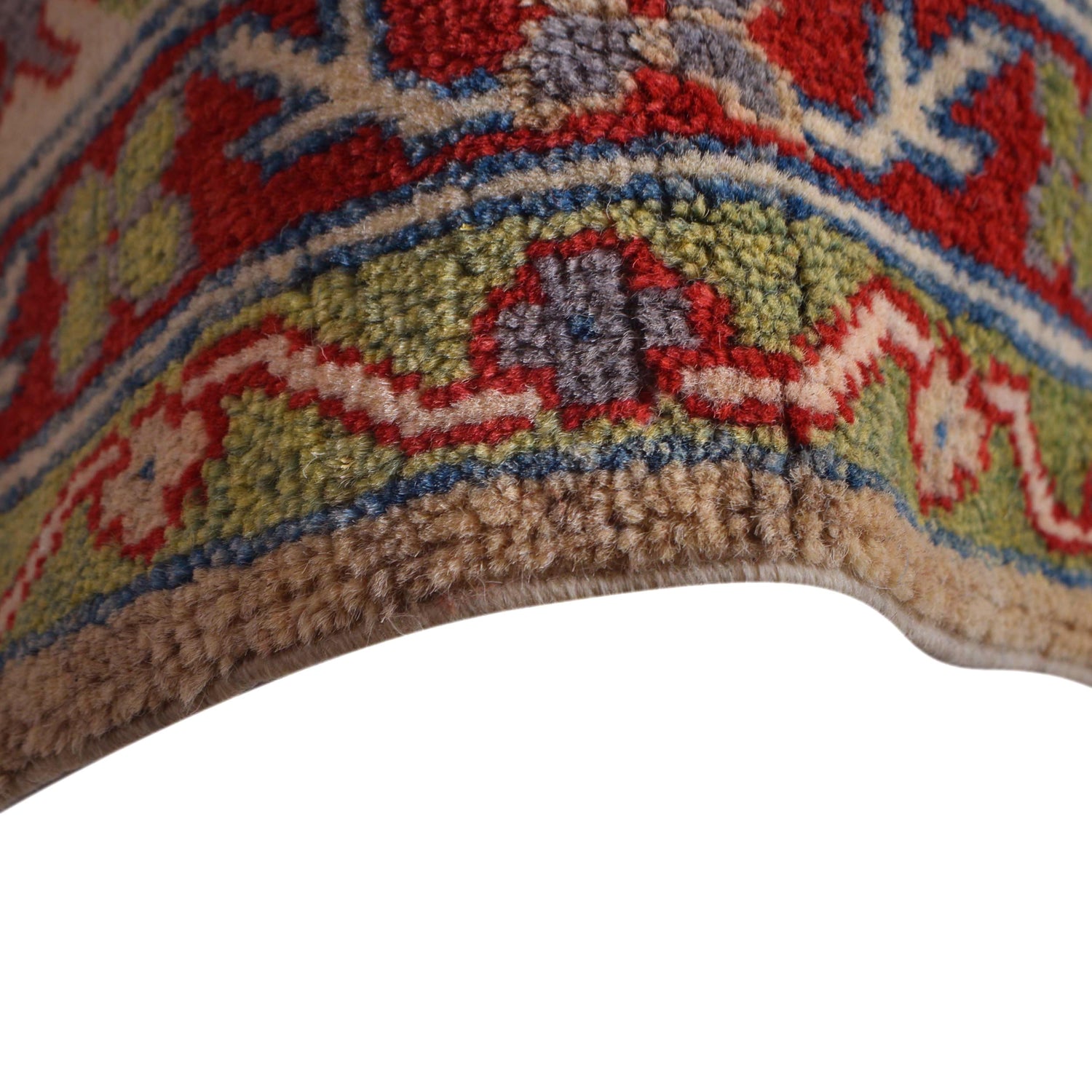Kazak Rug Handmade Beige Medallion 7x10 ft