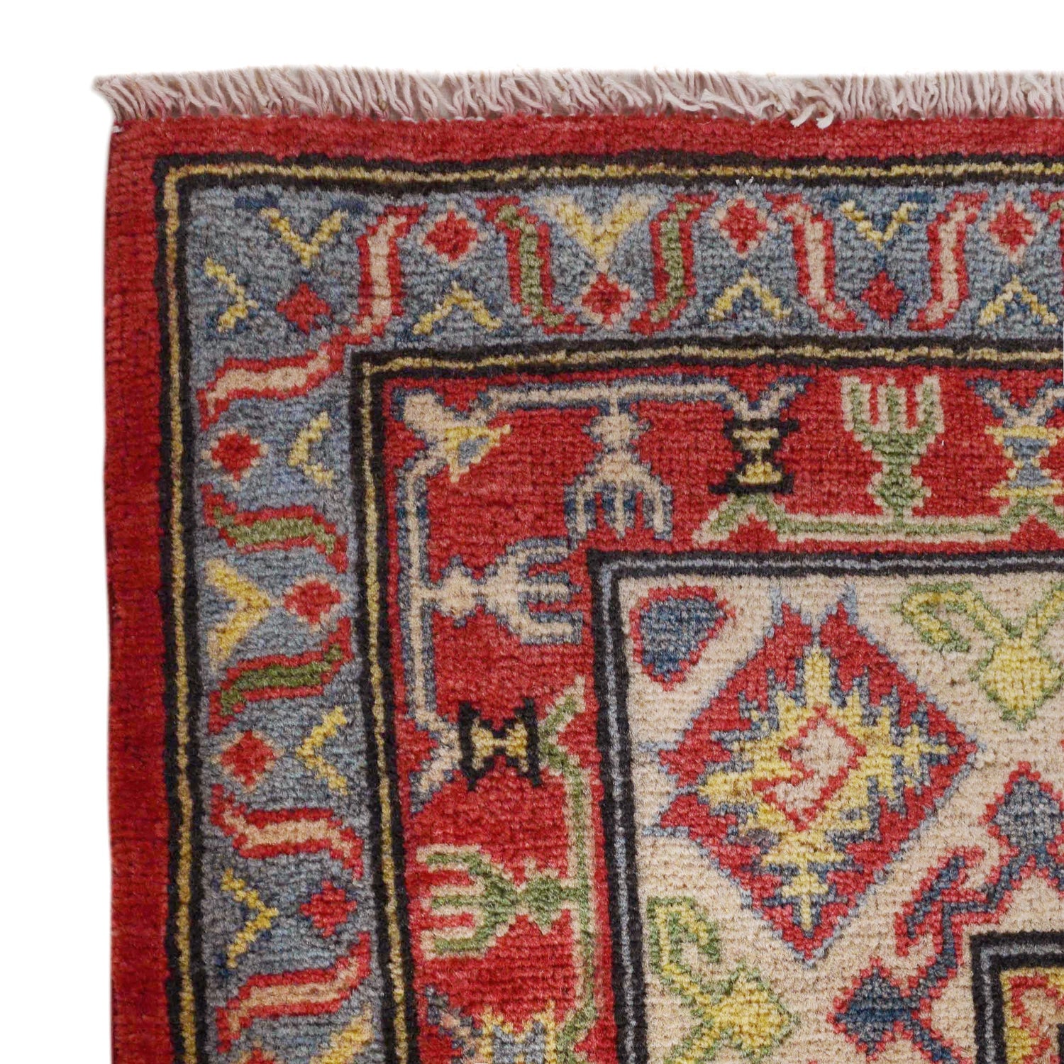 Kazak Rug Handmade Red Medallion 7x10 ft