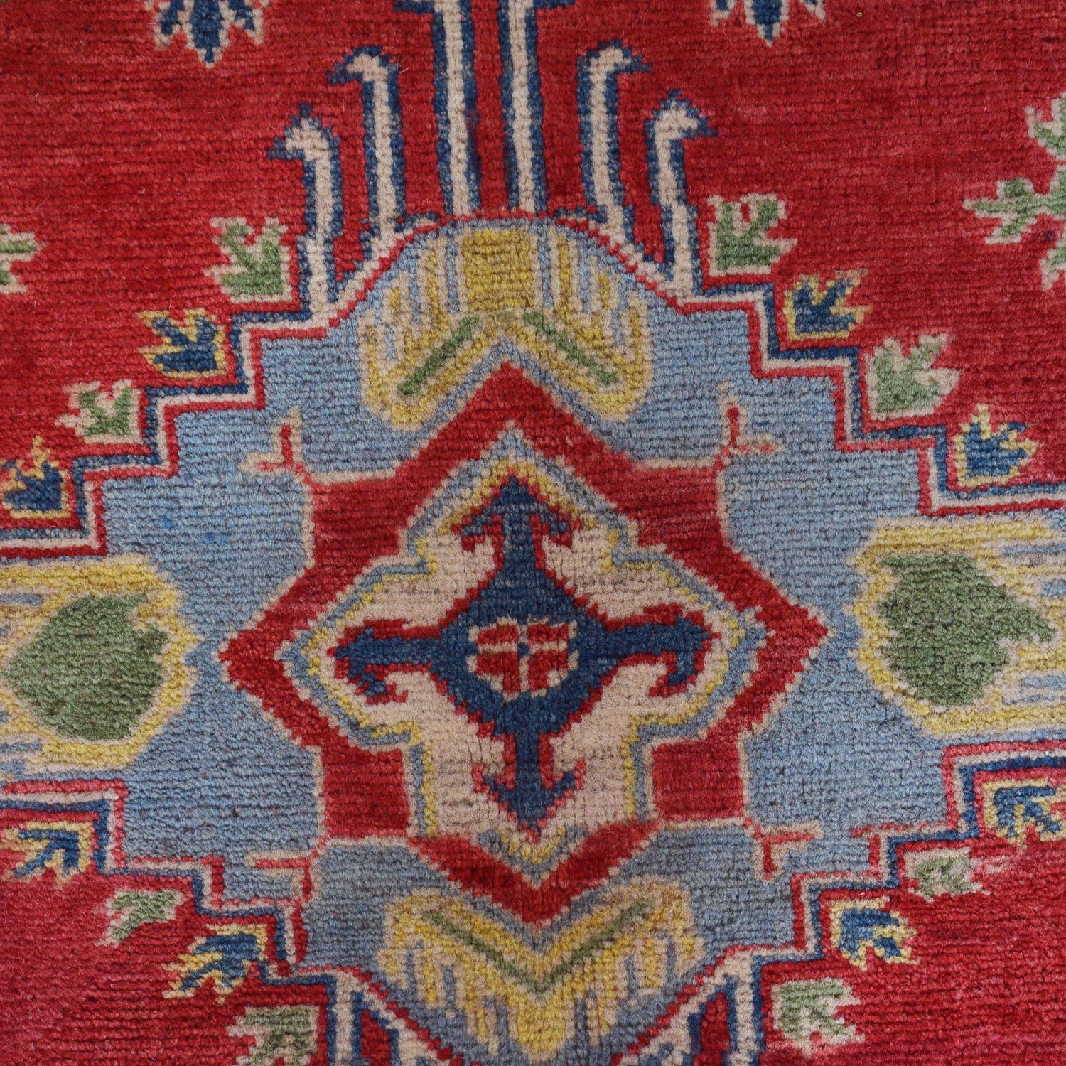 Kazak Rug Handmade Red Medallion 7x10 ft